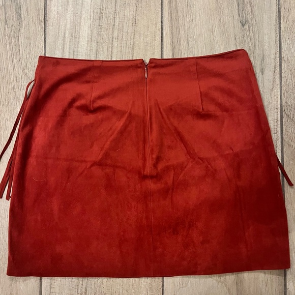 Fringe Suede Skirt - Picture 2 of 5